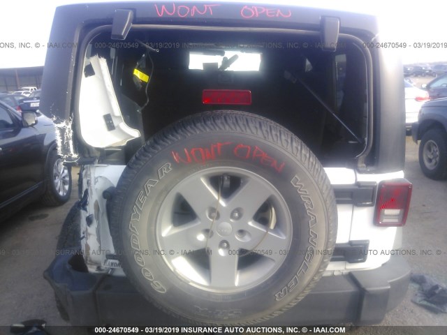 1C4AJWAG1CL163923 - 2012 JEEP WRANGLER SPORT 白色 照片 8