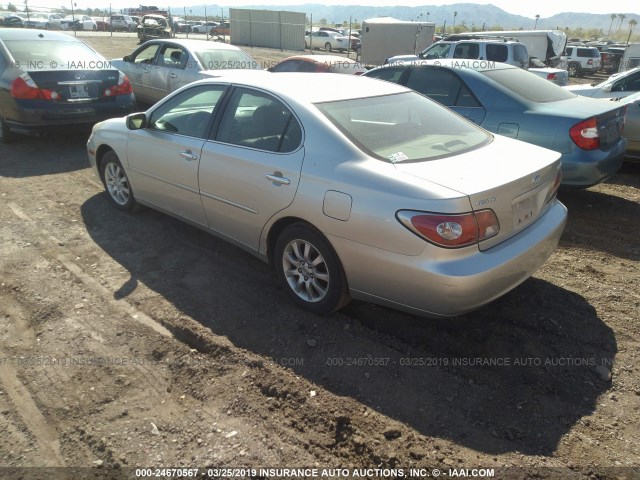 JTHBA30G445026127 - 2004 LEXUS ES 330 SILVER photo 3