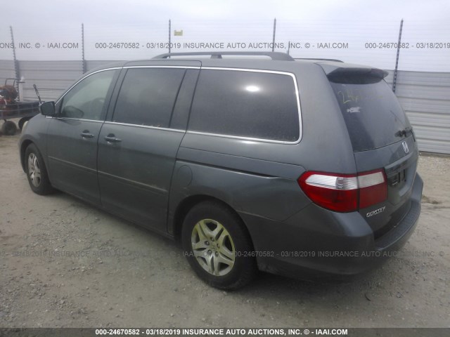 5FNRL38667B461997 - 2007 HONDA ODYSSEY EXL GRAY photo 3