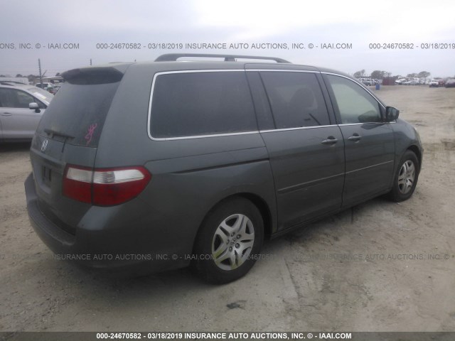 5FNRL38667B461997 - 2007 HONDA ODYSSEY EXL GRAY photo 4