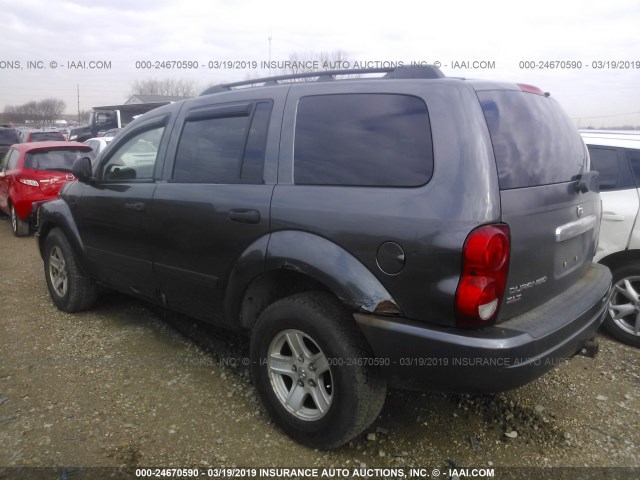 1D4HB48N94F168651 - 2004 DODGE DURANGO SLT GRAY photo 3