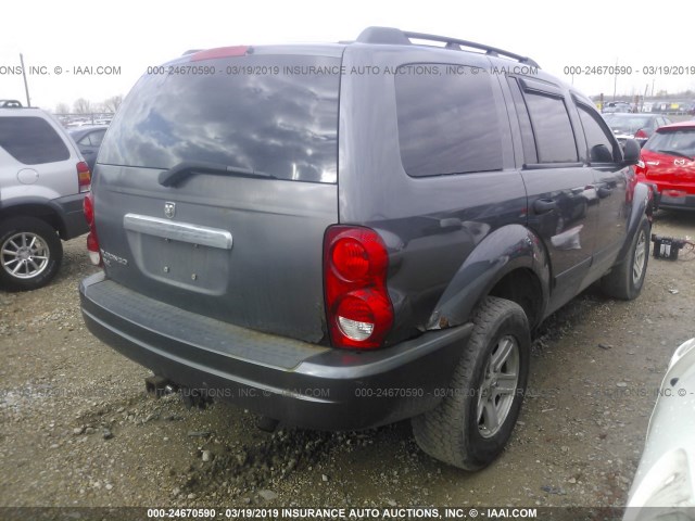 1D4HB48N94F168651 - 2004 DODGE DURANGO SLT GRAY photo 4