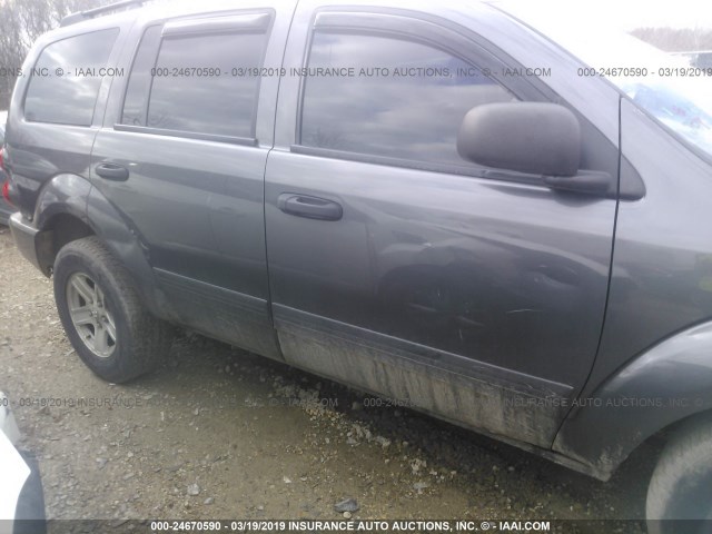 1D4HB48N94F168651 - 2004 DODGE DURANGO SLT GRAY photo 6