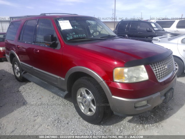 1FMPU18LX3LA08547 - 2003 FORD EXPEDITION EDDIE BAUER RED photo 1