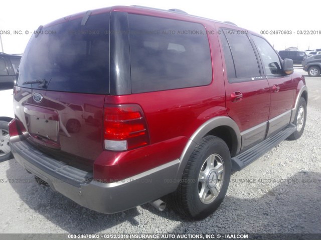 1FMPU18LX3LA08547 - 2003 FORD EXPEDITION EDDIE BAUER RED photo 4