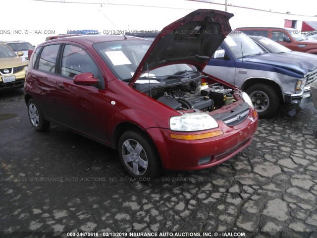 KL1TD66668B064311 - 2008 CHEVROLET AVEO LS RED photo 1