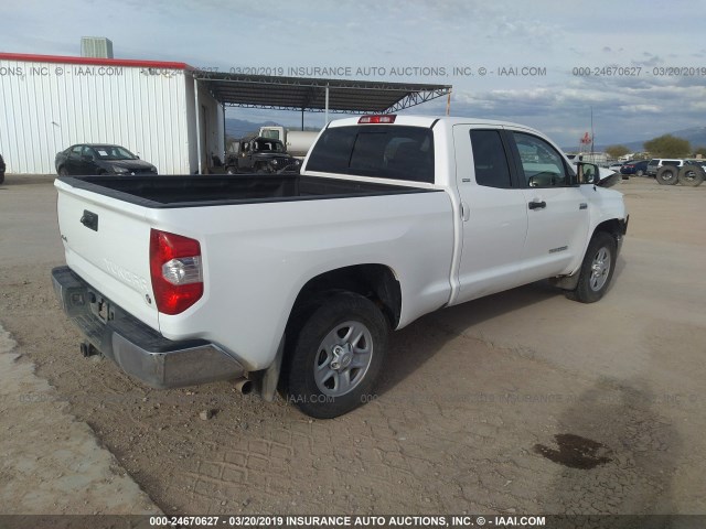 5TFUW5F14GX560733 - 2016 TOYOTA TUNDRA DOUBLE CAB SR/SR5 WHITE photo 4