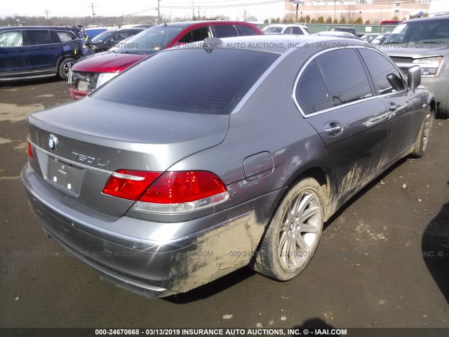 WBAHN83587DT74642 - 2007 BMW 750 GRAY photo 4