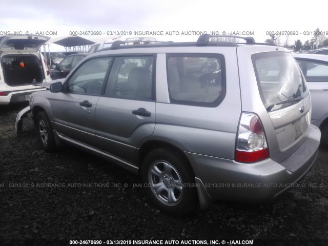 JF1SG63637H707828 - 2007 SUBARU FORESTER 2.5X/SPORTS 2.5X SILVER photo 3