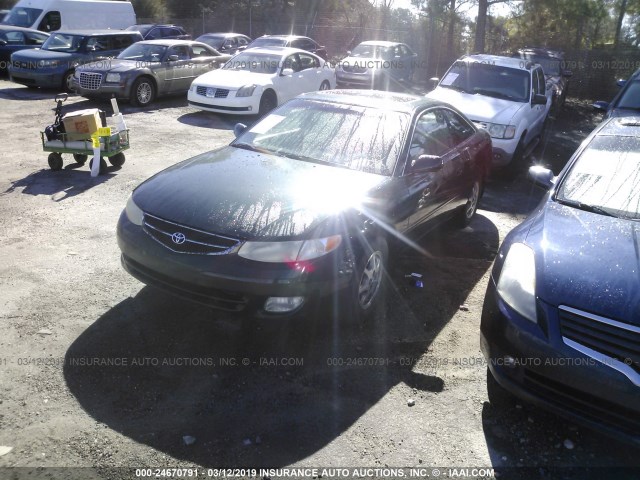 2T1CG22P31C430143 - 2001 TOYOTA CAMRY SOLARA SE GREEN photo 2