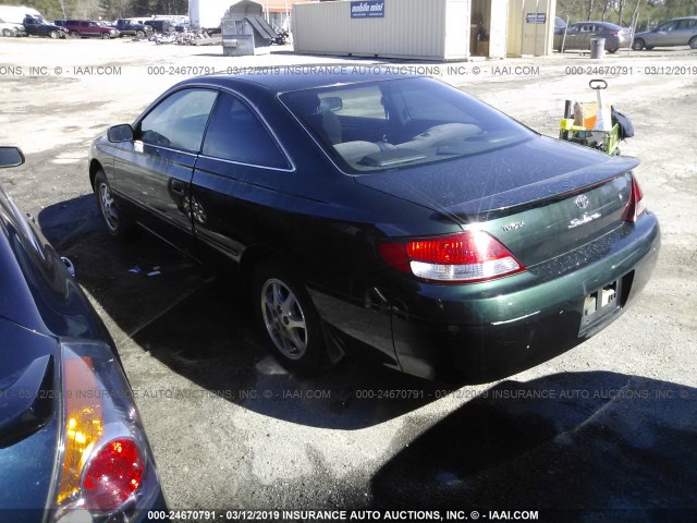 2T1CG22P31C430143 - 2001 TOYOTA CAMRY SOLARA SE GREEN photo 3