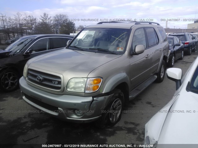 5TDBT44A34S232170 - 2004 TOYOTA SEQUOIA SR5 Champagne photo 2