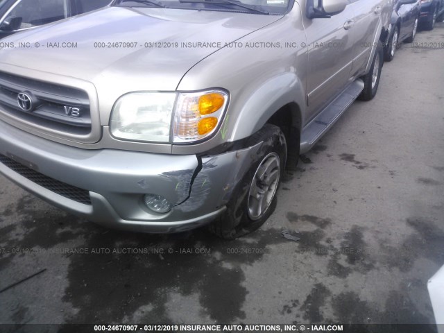 5TDBT44A34S232170 - 2004 TOYOTA SEQUOIA SR5 Champagne photo 6