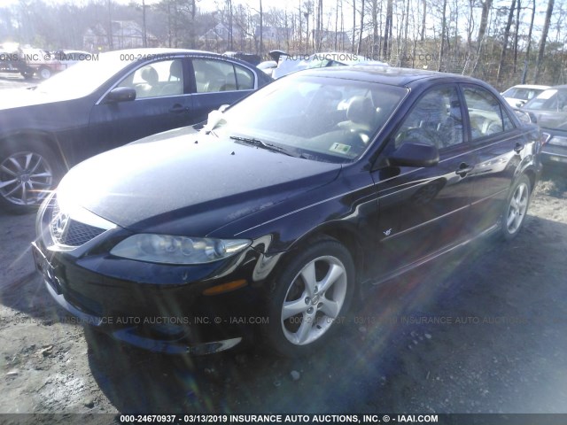 1YVFP80D645N95253 - 2004 MAZDA 6 S BLACK photo 2