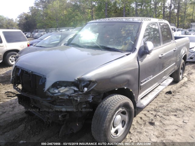 5TBET34176S538985 - 2006 TOYOTA TUNDRA DOUBLE CAB SR5 GRAY photo 2