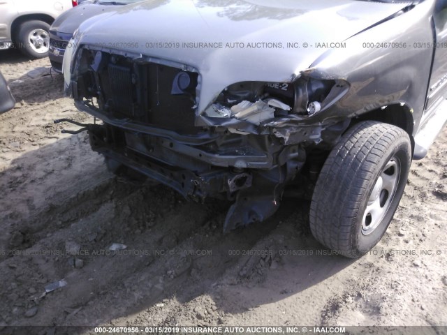 5TBET34176S538985 - 2006 TOYOTA TUNDRA DOUBLE CAB SR5 GRAY photo 6