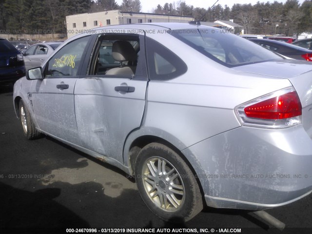 1FAHP35NX8W230681 - 2008 FORD FOCUS SE/SEL/SES SILVER photo 6