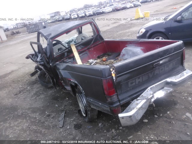 1GCCS14R6P8110505 - 1993 CHEVROLET S TRUCK S10 BLACK photo 3