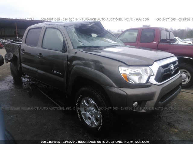 5TFLU4ENXFX137122 - 2015 TOYOTA TACOMA DOUBLE CAB/TRD PRO BROWN photo 1