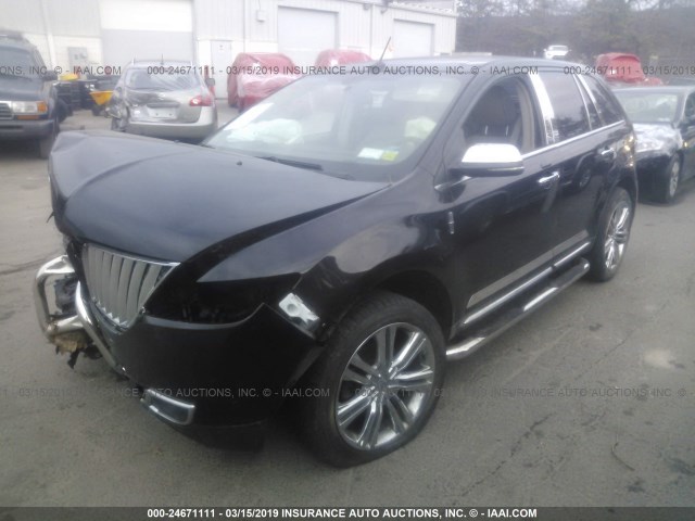 2LMDJ8JK5DBL11103 - 2013 LINCOLN MKX BLACK photo 2