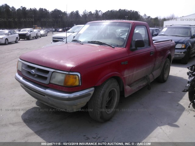 1FTCR10A8SUA85697 - 1995 FORD RANGER RED photo 2