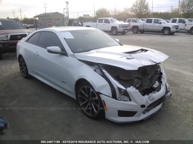 1G6AN1RY1G0100304 - 2016 CADILLAC ATS-V WHITE photo 1