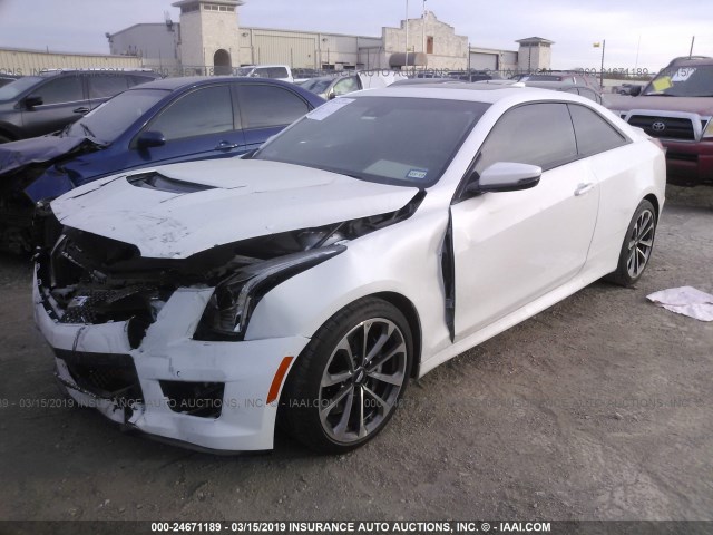 1G6AN1RY1G0100304 - 2016 CADILLAC ATS-V WHITE photo 2