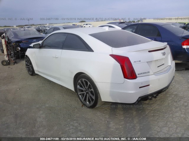 1G6AN1RY1G0100304 - 2016 CADILLAC ATS-V WHITE photo 3