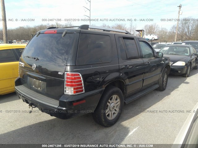 4M2DU86E45UJ00068 - 2005 MERCURY MOUNTAINEER  BLACK photo 4