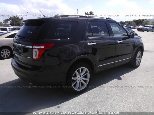 1FM5K8F85EGB72451 - 2014 FORD EXPLORER LIMITED BROWN photo 4