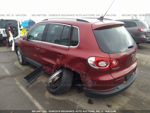 WVGBV7AX3AW003810 - 2010 VOLKSWAGEN TIGUAN SE/SEL RED photo 3