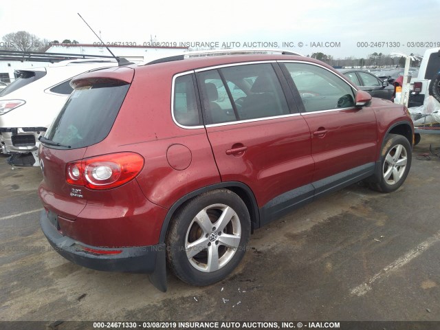 WVGBV7AX3AW003810 - 2010 VOLKSWAGEN TIGUAN SE/SEL RED photo 4