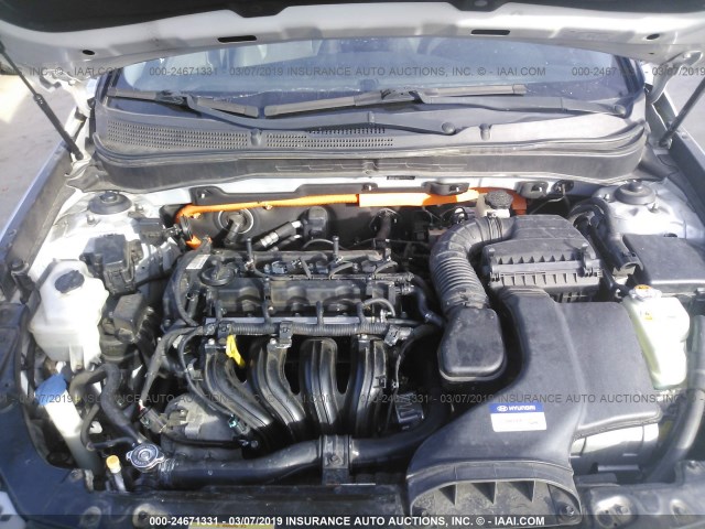 KMHEC4A40BA008050 - 2011 HYUNDAI SONATA HYBRID SILVER photo 10