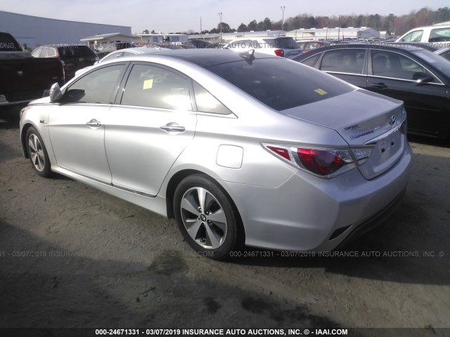 KMHEC4A40BA008050 - 2011 HYUNDAI SONATA HYBRID SILVER photo 3