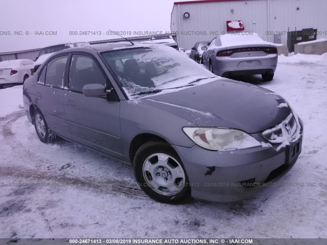 JHMES96644S012936 - 2004 HONDA CIVIC HYBRID GRAY photo 1