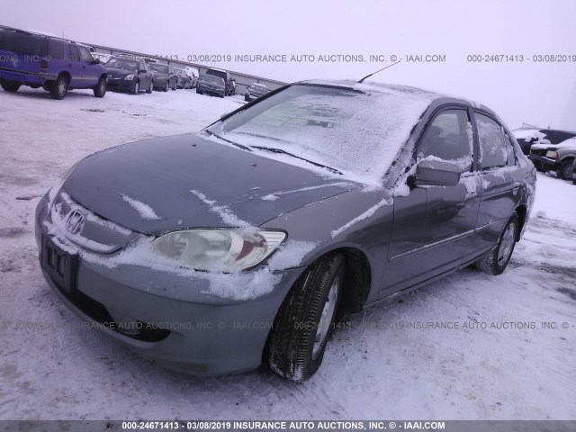 JHMES96644S012936 - 2004 HONDA CIVIC HYBRID GRAY photo 2