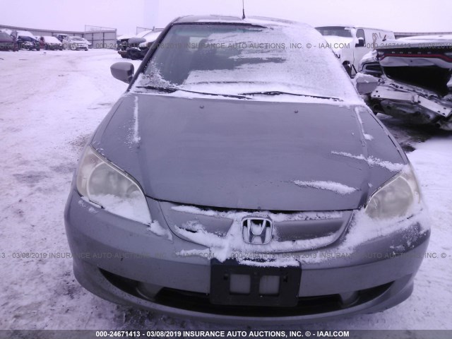 JHMES96644S012936 - 2004 HONDA CIVIC HYBRID GRAY photo 6