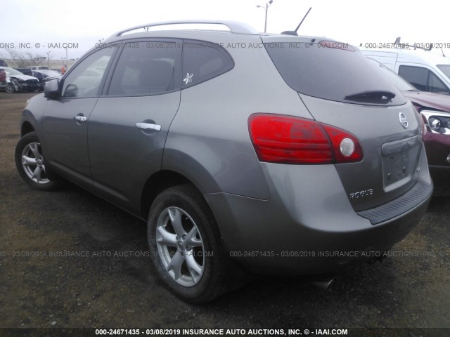 JN8AS5MV8AW601208 - 2010 NISSAN ROGUE S/SL/KROM GRAY photo 3