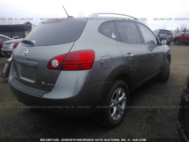 JN8AS5MV8AW601208 - 2010 NISSAN ROGUE S/SL/KROM GRAY photo 4