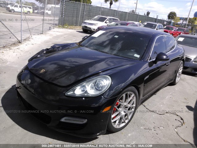 WP0AC2A75BL090282 - 2011 PORSCHE PANAMERA TURBO BLACK photo 2