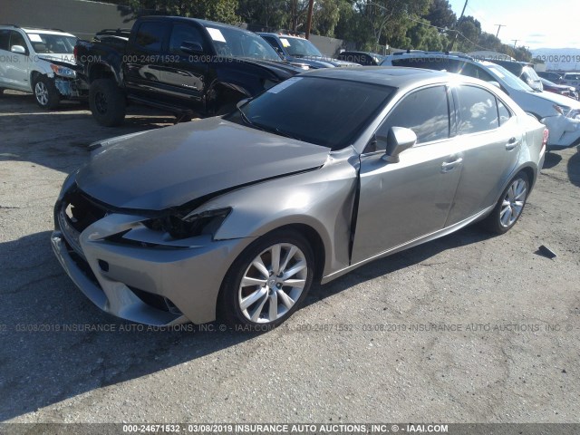 JTHBF1D26F5077197 - 2015 LEXUS IS 250 GRAY photo 2