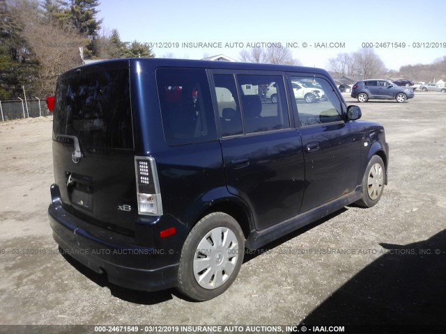 JTLKT324364097623 - 2006 TOYOTA SCION XB BLUE photo 4