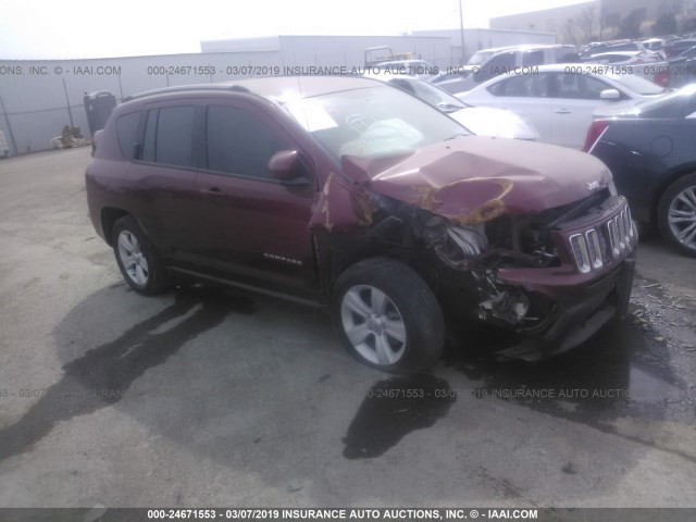 1C4NJDEB3HD162343 - 2017 JEEP COMPASS LATITUDE RED photo 1