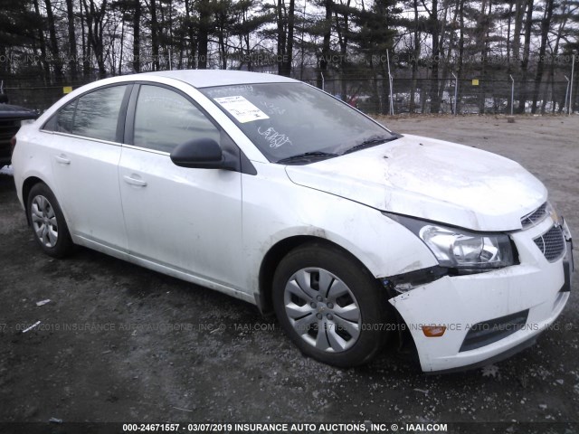 1G1PC5SH9C7372138 - 2012 CHEVROLET CRUZE LS WHITE photo 1