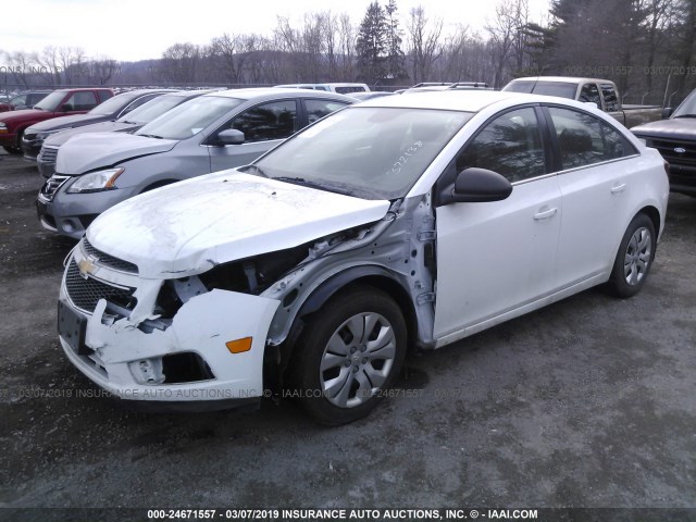 1G1PC5SH9C7372138 - 2012 CHEVROLET CRUZE LS WHITE photo 2