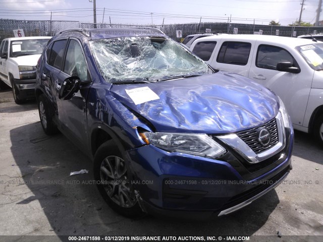 KNMAT2MVXKP513604 - 2019 NISSAN ROGUE BLUE photo 1