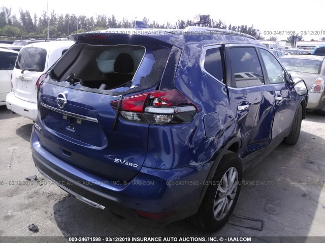 KNMAT2MVXKP513604 - 2019 NISSAN ROGUE BLUE photo 4