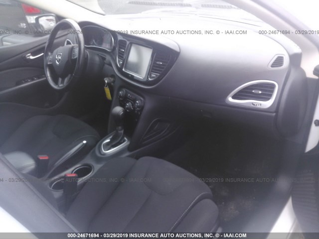 1C3CDFBA5DD337714 - 2013 DODGE DART WHITE photo 5