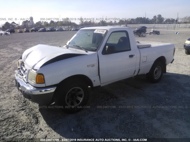 1FTYR10D43PA93036 - 2003 FORD RANGER WHITE photo 2