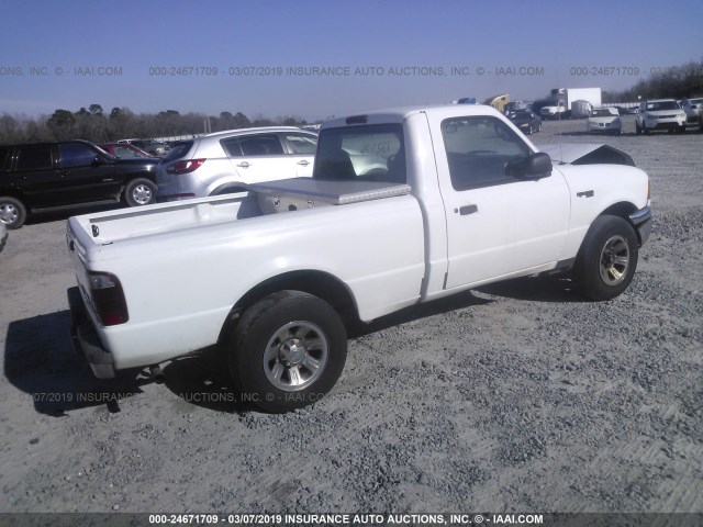 1FTYR10D43PA93036 - 2003 FORD RANGER WHITE photo 4